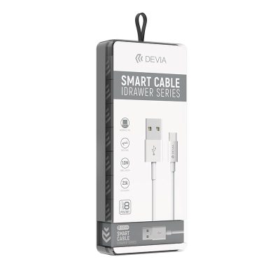 Devia - iDrawer - 1m (2.1A) USB to Type C Cable - White