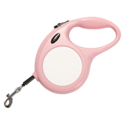 Retractable 5m Sublimation Pet Lead - Pink