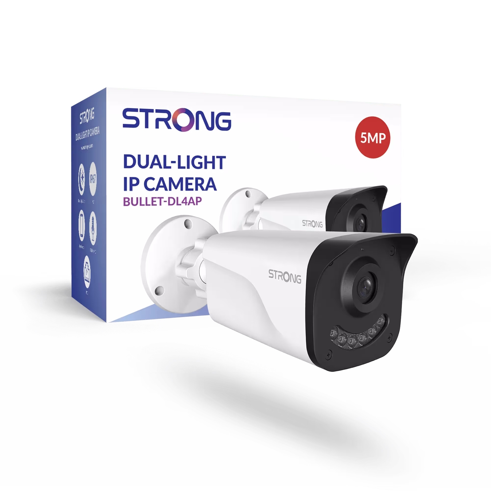 Strong BULLET-DL4AP-5MP-UK 5MP Super HD Bullet IP Camera with AI and Audio - Image 2