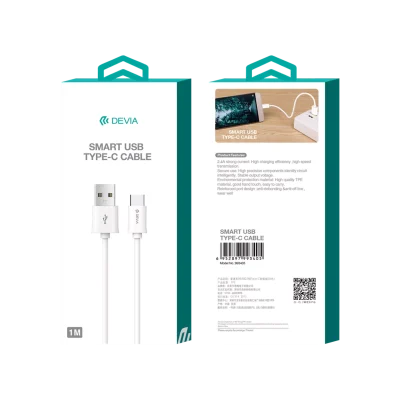 Devia - 2m (2.1A) USB to USB-C Cable - White